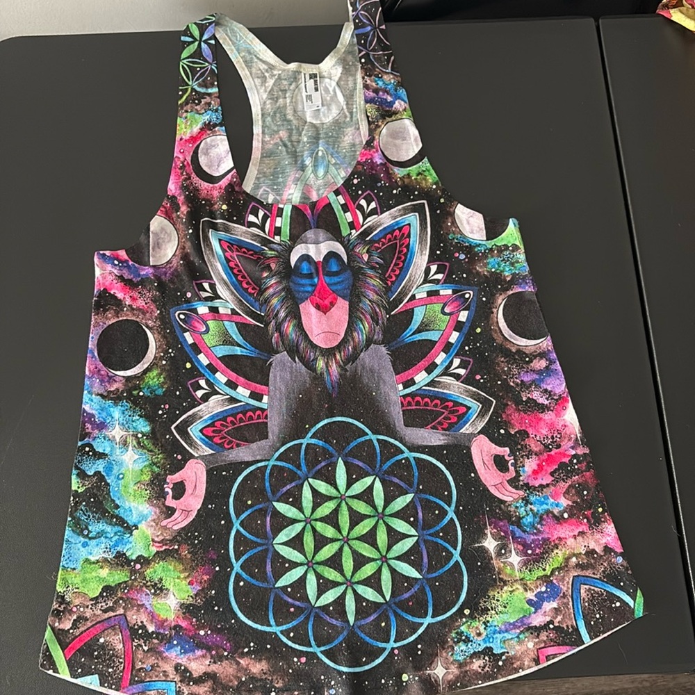 Sleeveless sublimation tank.